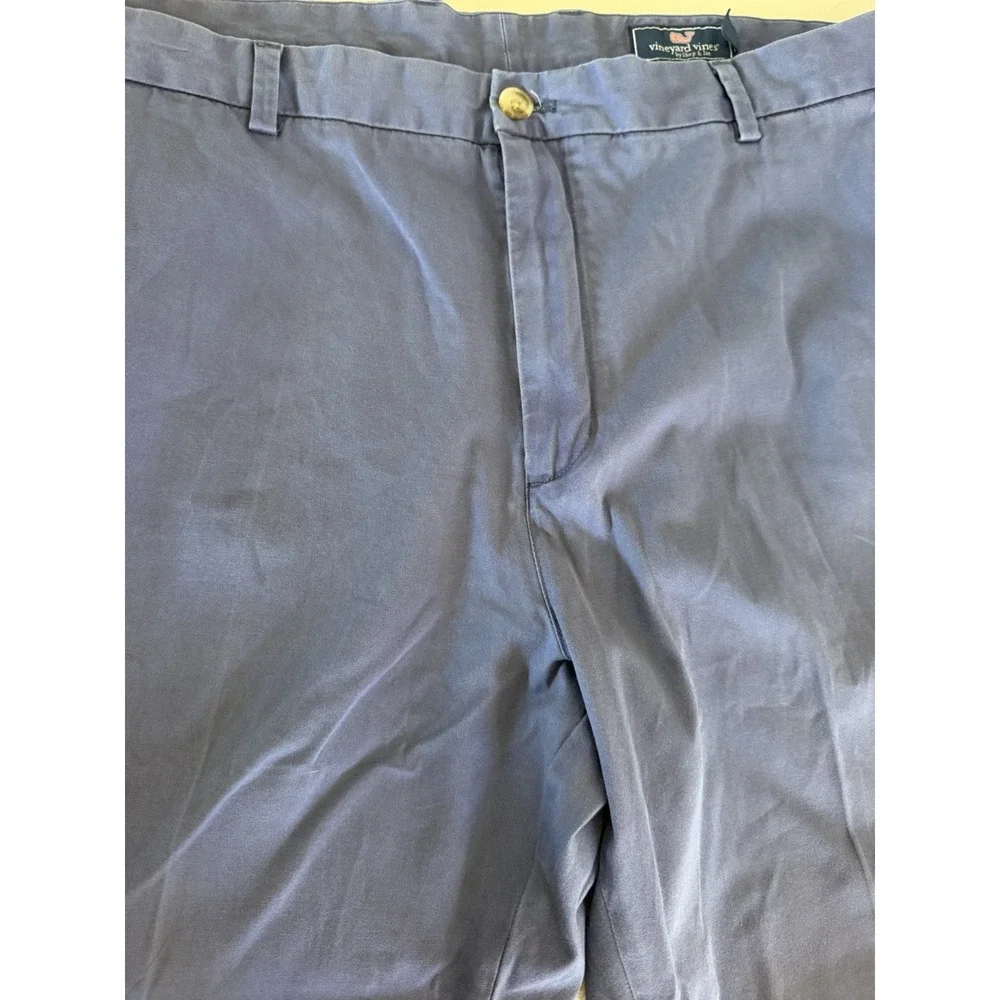 Vineyard Vines Men's 42 Blue Twill Stretch Chino Flat Front